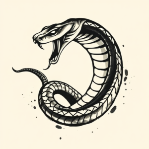 Brushstroke Cobra Tattoo