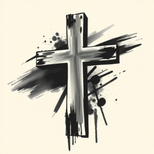 Brushstroke Cross Tattoo