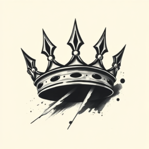 Brushstroke Crown Tattoo