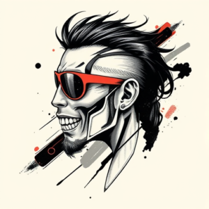 Brushstroke Cyber Tattoo