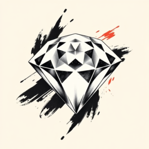 Brushstroke Diamond Tattoo