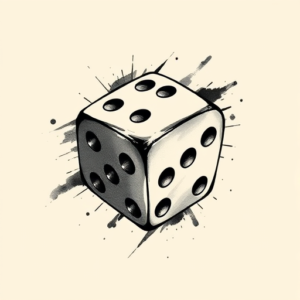 Brushstroke Dice Tattoo