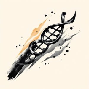 Brushstroke Dna Tattoo