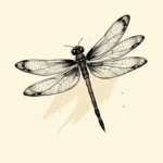 Brushstroke Dragonfly Tattoo