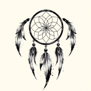 Brushstroke Dreamcatcher Tattoo