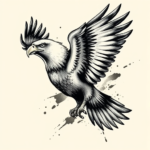Brushstroke Eagle Tattoo