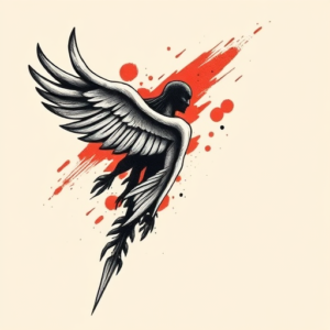 Brushstroke Evangelion Tattoo