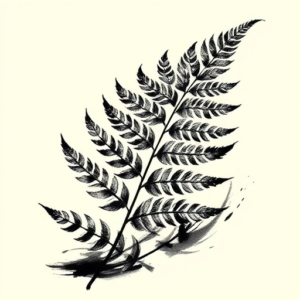 Brushstroke Fern Tattoo