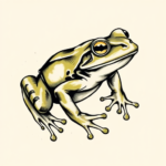 Brushstroke Frog Tattoo