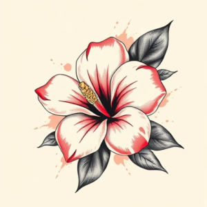 Brushstroke Gardenia Tattoo