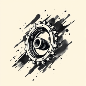 Brushstroke Gear Tattoo