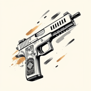 Brushstroke Glock Tattoo
