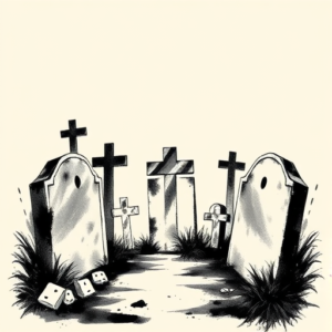 Brushstroke Graveyard Tattoo