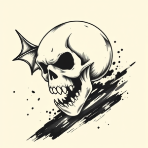 Brushstroke Halloween Tattoo