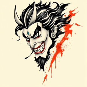 Brushstroke Hannya Tattoo