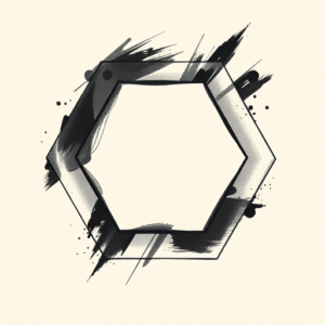Brushstroke Hexagon Tattoo