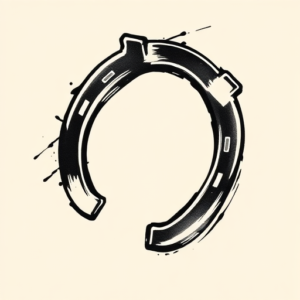 Brushstroke Horseshoe Tattoo