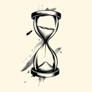 Brushstroke Hourglass Tattoo