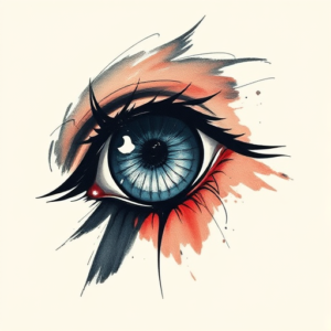 Brushstroke Iris Tattoo