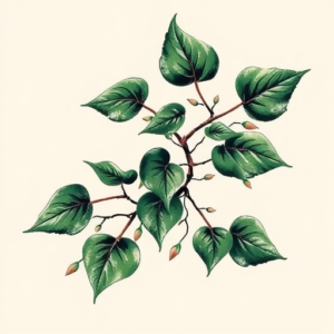 Brushstroke Ivy Tattoo