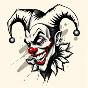 Brushstroke Jester Tattoo