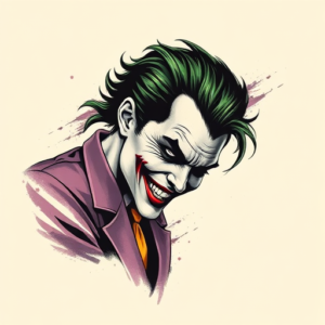 Brushstroke Joker Tattoo