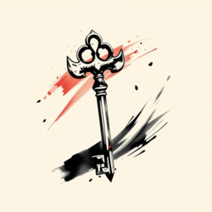 Brushstroke Key Tattoo
