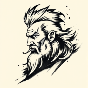 Brushstroke King Tattoo