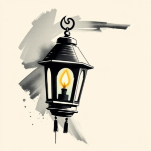 Brushstroke Lantern Tattoo