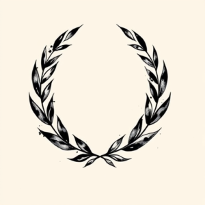 Brushstroke Laurel Tattoo