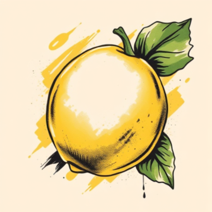 Brushstroke Lemon Tattoo