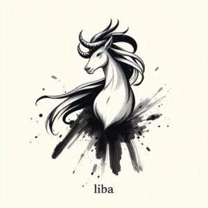 Brushstroke Libra Tattoo