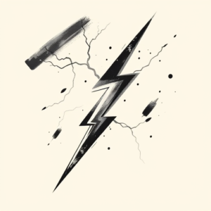 Brushstroke Lightning Tattoo