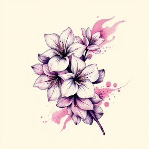 Brushstroke Lilac Tattoo