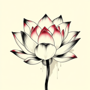 Brushstroke Lotus Tattoo