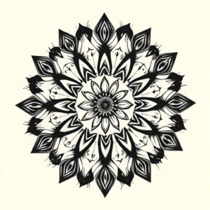 Brushstroke Mandala Tattoo