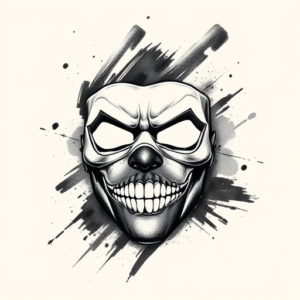Brushstroke Mask Tattoo
