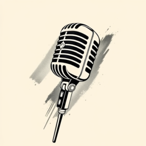Brushstroke Microphone Tattoo