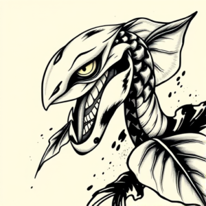 Brushstroke Monstera Tattoo