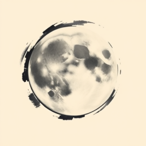 Brushstroke Moon Tattoo