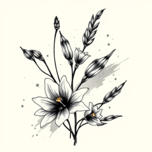 Brushstroke Nature Tattoo