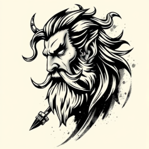 Brushstroke Odin Tattoo
