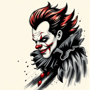 Brushstroke Pennywise Tattoo