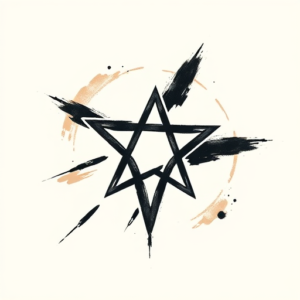Brushstroke Pentagram Tattoo