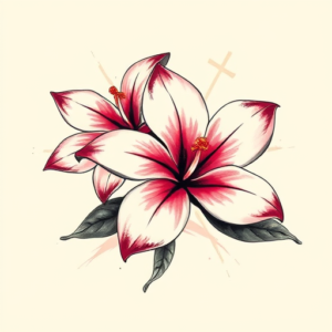 Brushstroke Plumeria Tattoo