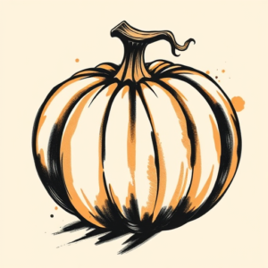 Brushstroke Pumpkin Tattoo