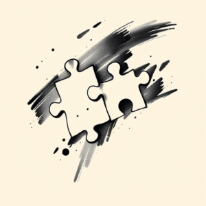 Brushstroke Puzzle Tattoo