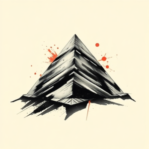 Brushstroke Pyramid Tattoo
