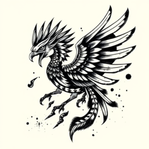 Brushstroke Quetzalcoatl Tattoo