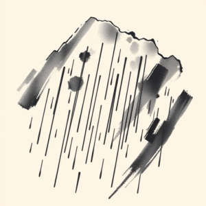 Brushstroke Rain Tattoo